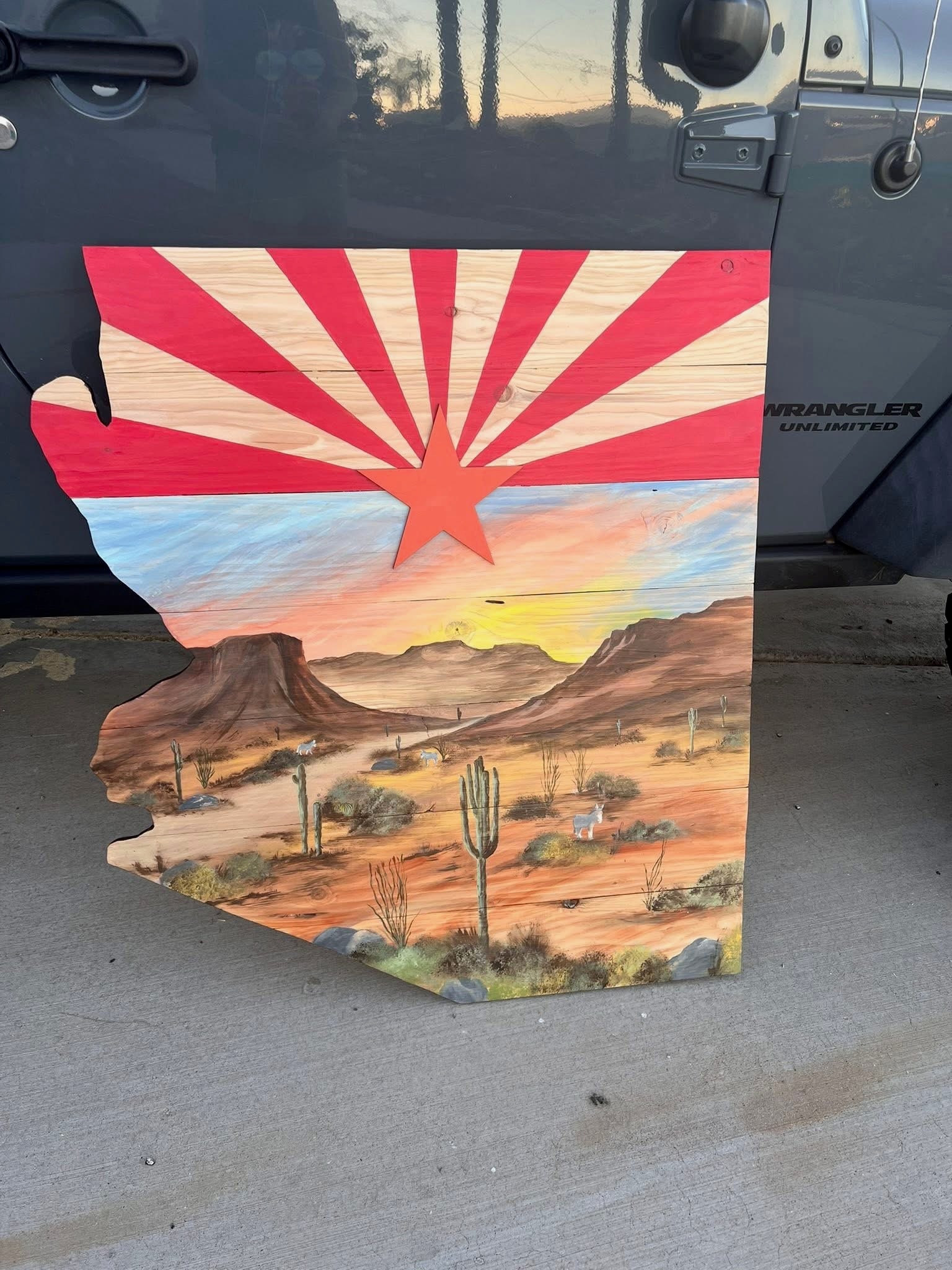 Arizona Flag Pallet Sign